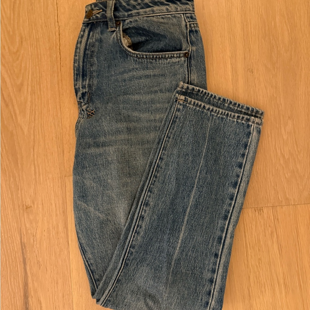 Ksubi Straight Leg Blue Denim Jeans, size 27